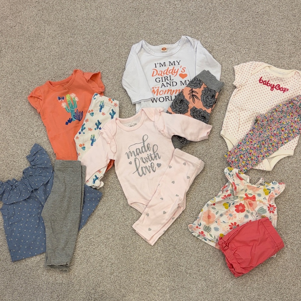 Baby Girl Mixed Clothing Lot - 3-6 months
